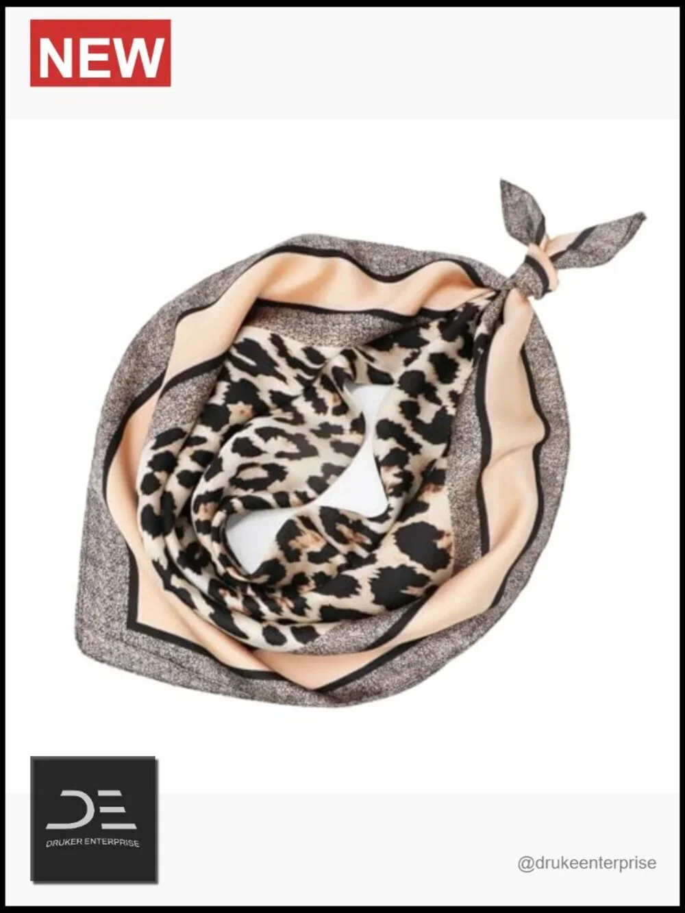 Square Satin Silk Feeling Scarf for Women - Hair Neck Handbag Accessory